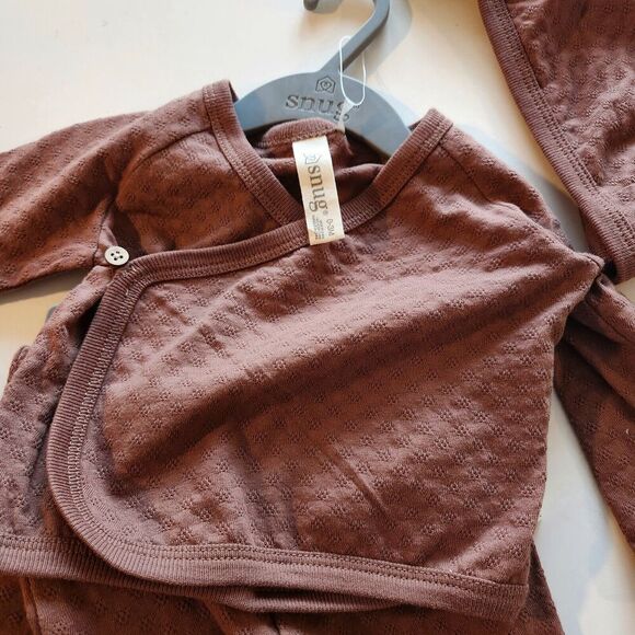 Snug Take Me Home Cotton Bonnet, Top Footed Pants & Blanket, 4piece Set Size 3-6 - Picture 3 of 8